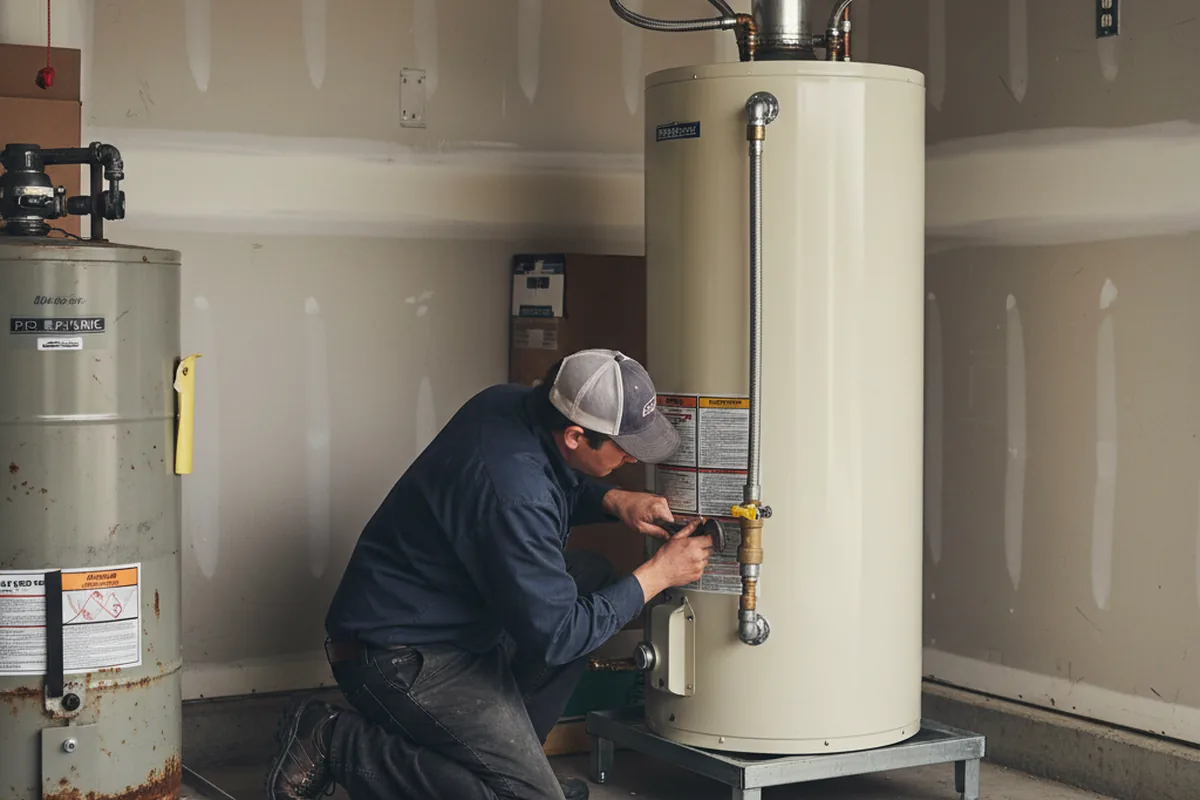 Water heater and shutoff valve replacement in Vernon Hills